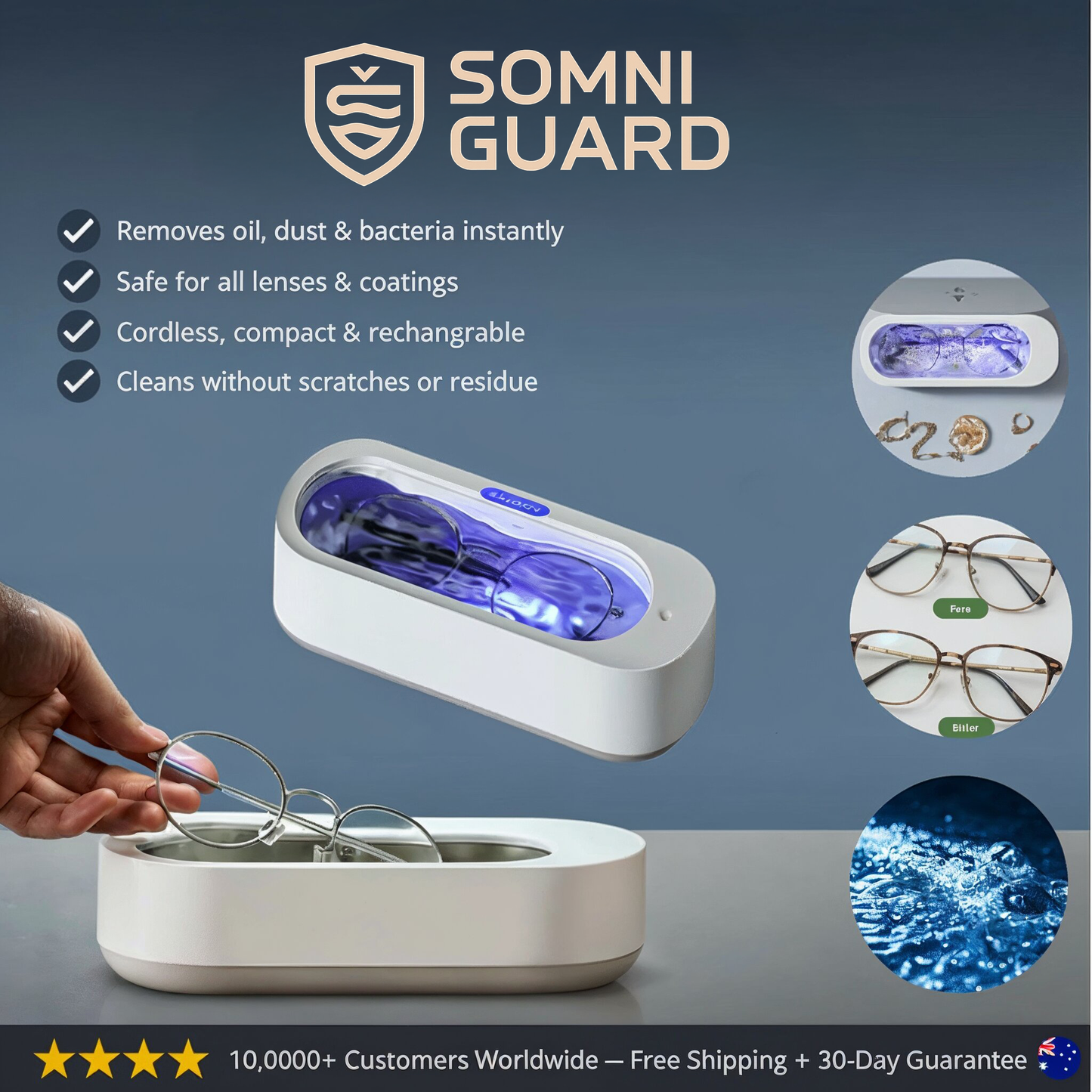 SomniGuard™ UltraWave Cleaner — Deep Clean. Zero Effort.